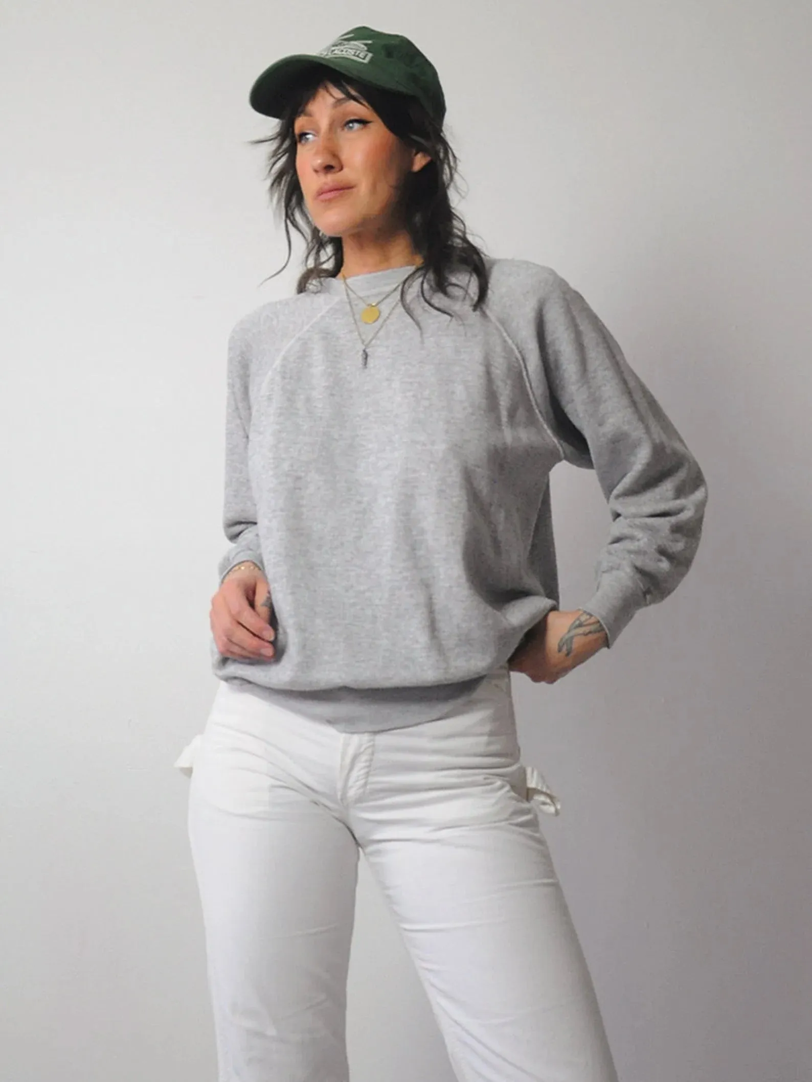 1980's Blank Gray Soft Crewneck