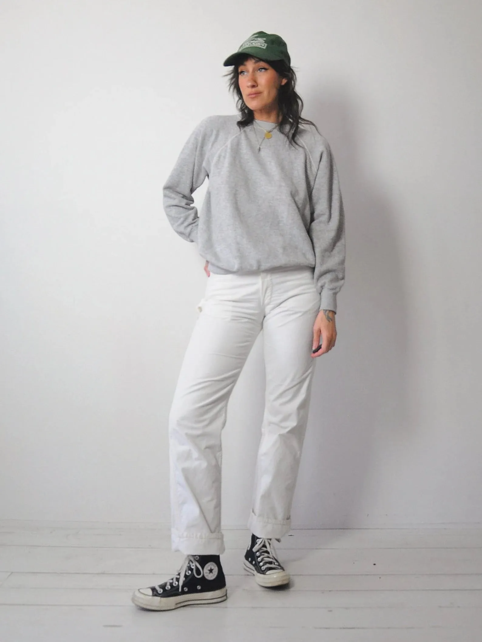 1980's Blank Gray Soft Crewneck