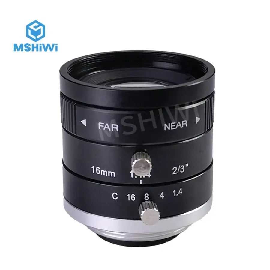 3MP C-mount 16mm-35mm Prime Lens 2/3" F1.4 Manual Iris Industrial Lens