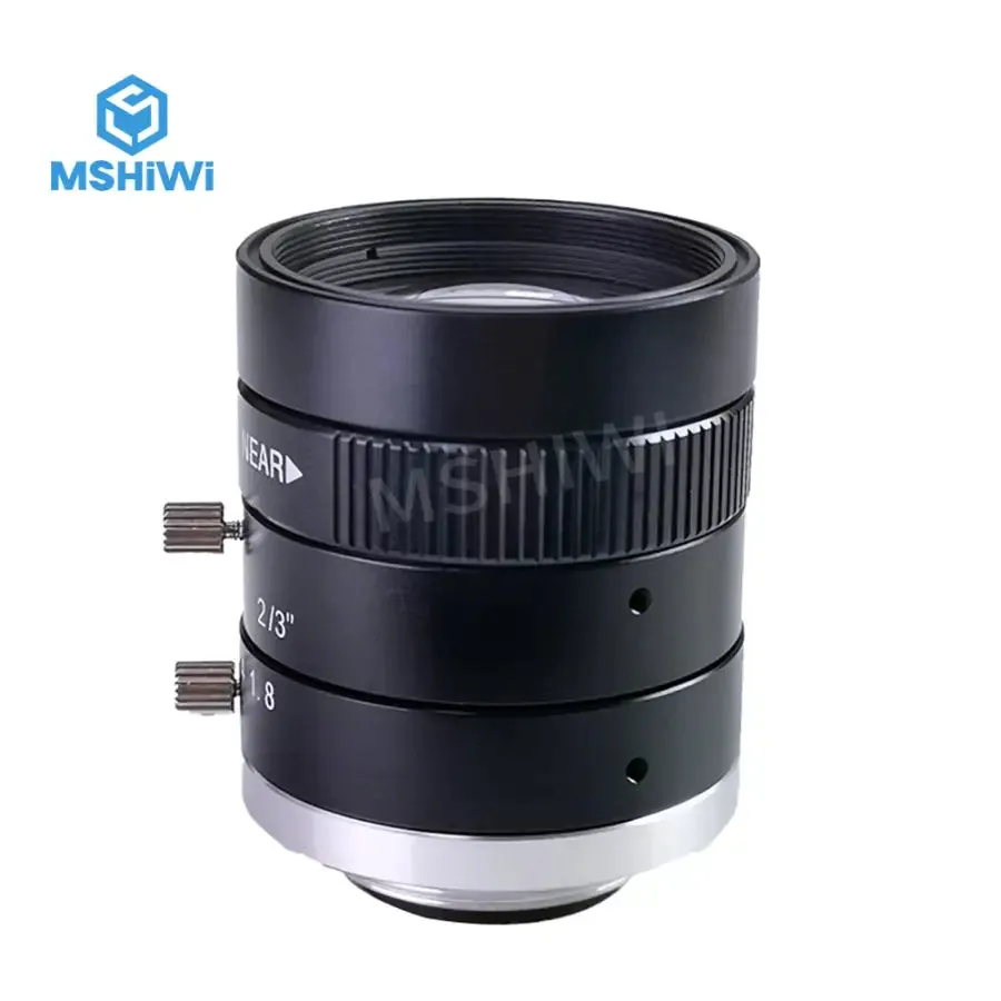 3MP C-mount 50mm Prime Lens 2/3" F1.8 Manual Iris Machine Vision Lens