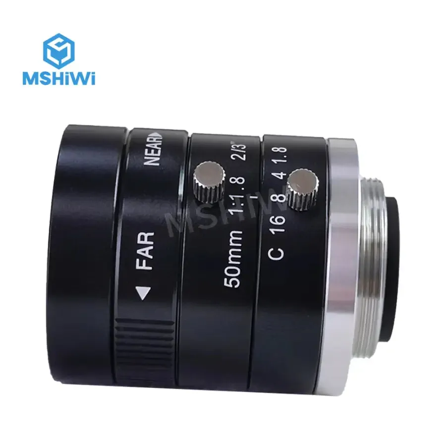 3MP C-mount 50mm Prime Lens 2/3" F1.8 Manual Iris Machine Vision Lens