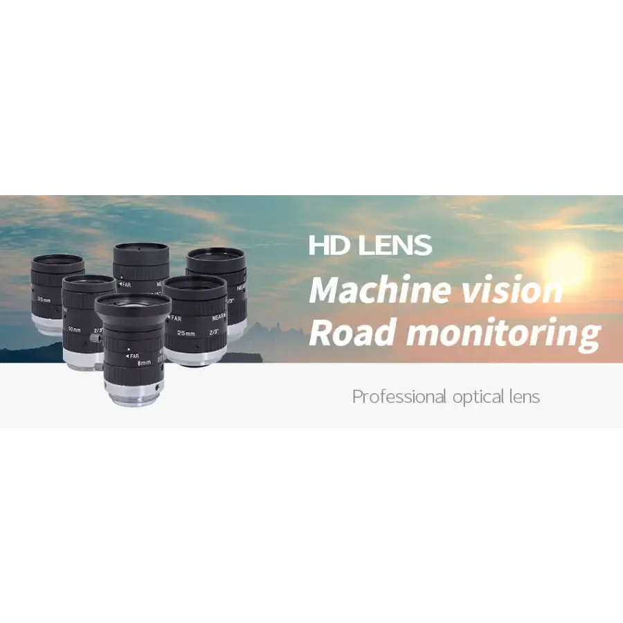 5.0MP 16mm M12/S-mount F2.8 Prime Lens 1/1.8" Machine Vision Lens