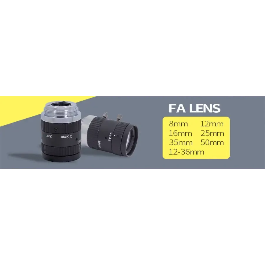 5MP 16mm-50mm 1/1.8" FA Prime Lens C-mount F1.8-16 Manual Iris Lens