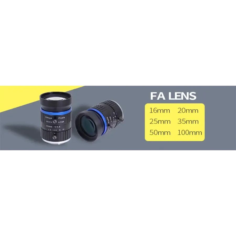 8MP 100mm C-mount F3.5 Aperture Manual Iris 1" Industrial FA Lens