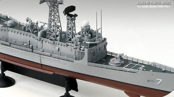 Academy Ships 1/350 USS Oliver Hazard Perry FFG7 Guided Missile Frigate Kit