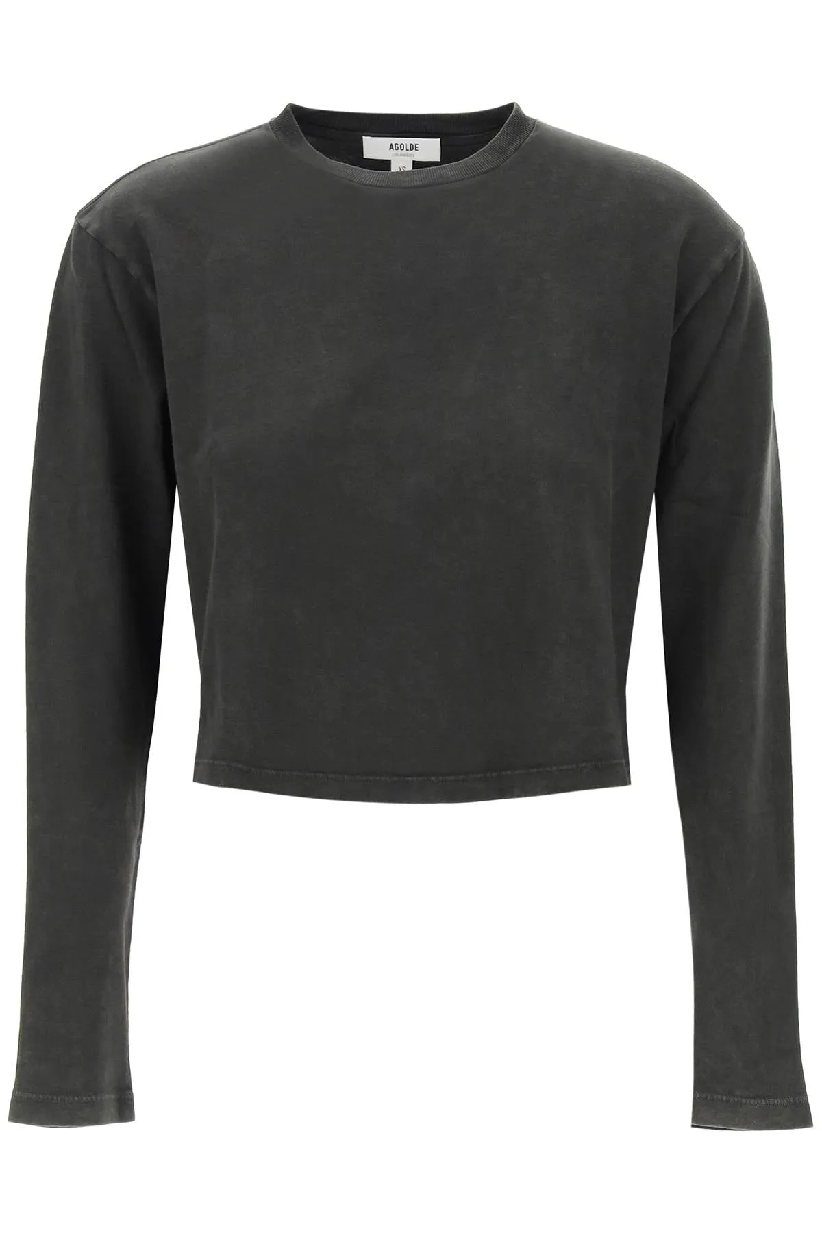 AGOLDE cropped long-sleeved mason t