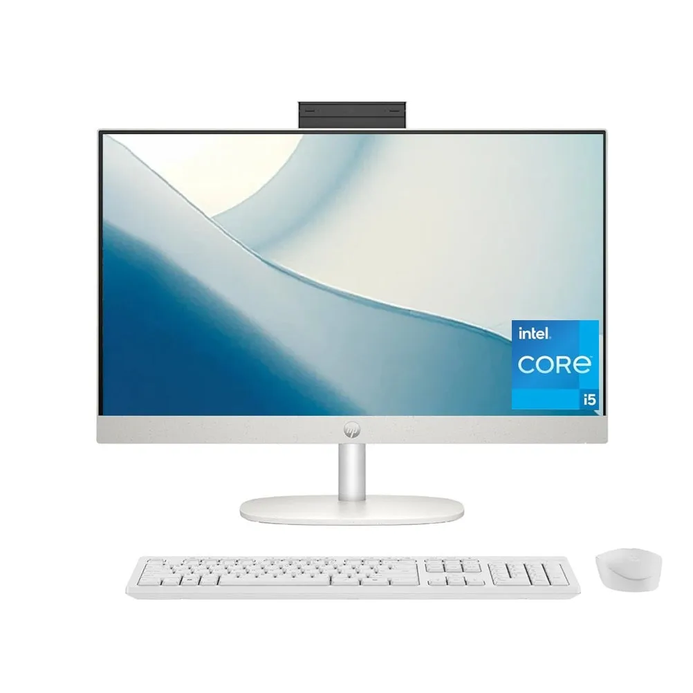 All in One HP 24-CR0123nh, Core i5-1335U -13 Gen, RAM 8GB, 512GB SSD NVMe, Intel Iris Xe, 24 FHD IPS, KB SET, WHITE