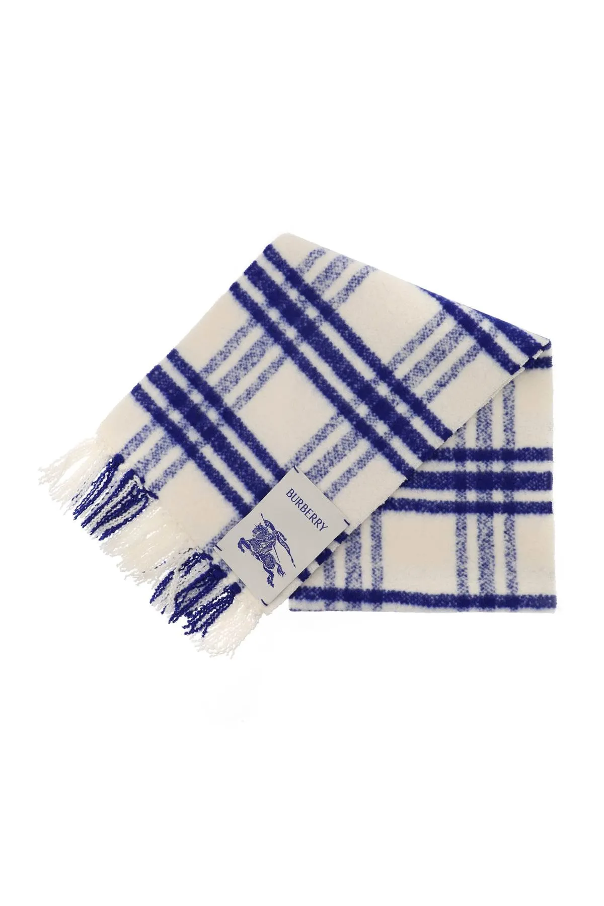 BURBERRY check wool scarf