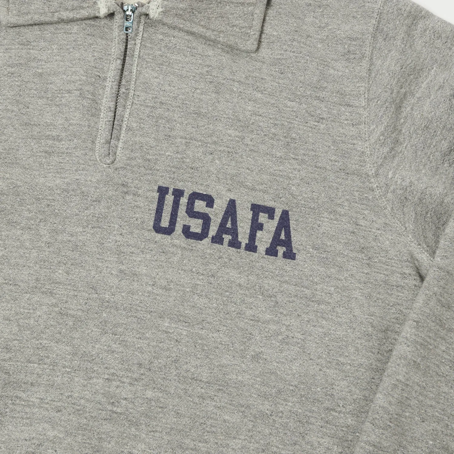 Buzz Rickson's U.S. Air Force Academy Half Zip Sweatshirt - Heather Grey