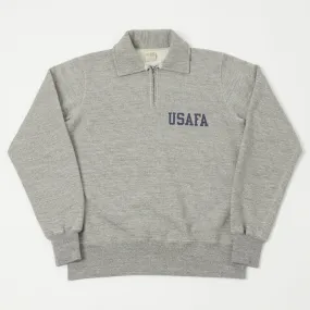 Buzz Rickson's U.S. Air Force Academy Half Zip Sweatshirt - Heather Grey