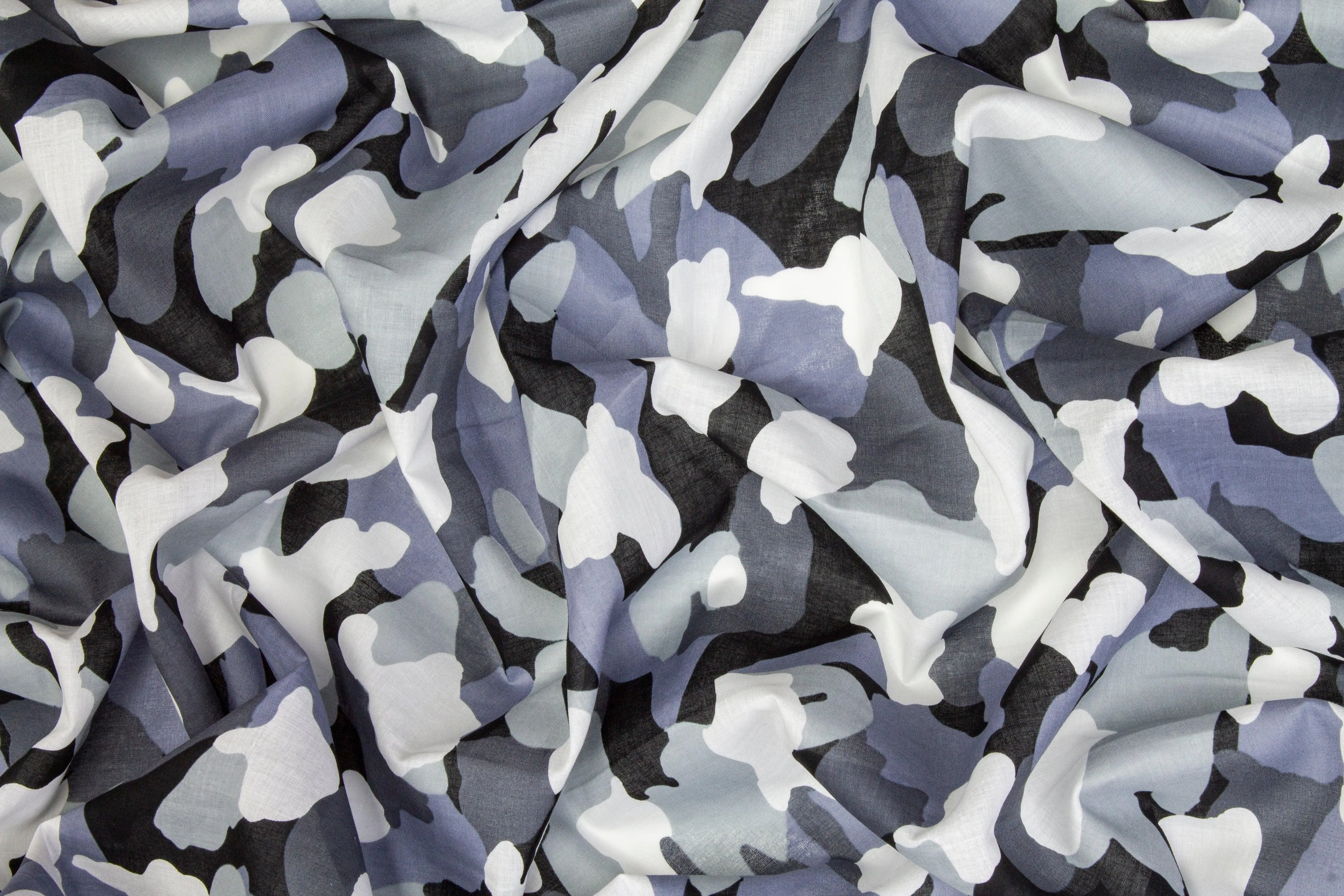 Camouflage Cotton Voile - Cool Gray