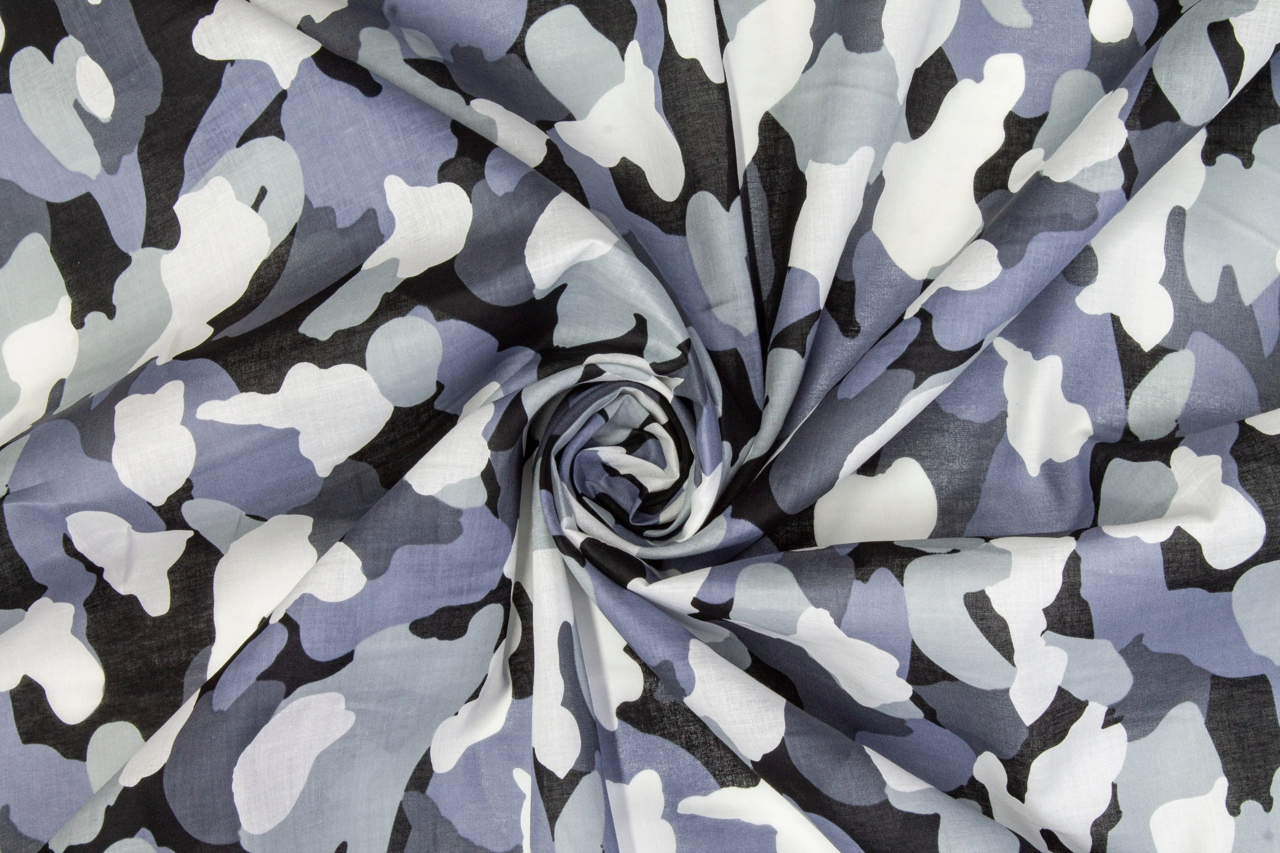 Camouflage Cotton Voile - Cool Gray