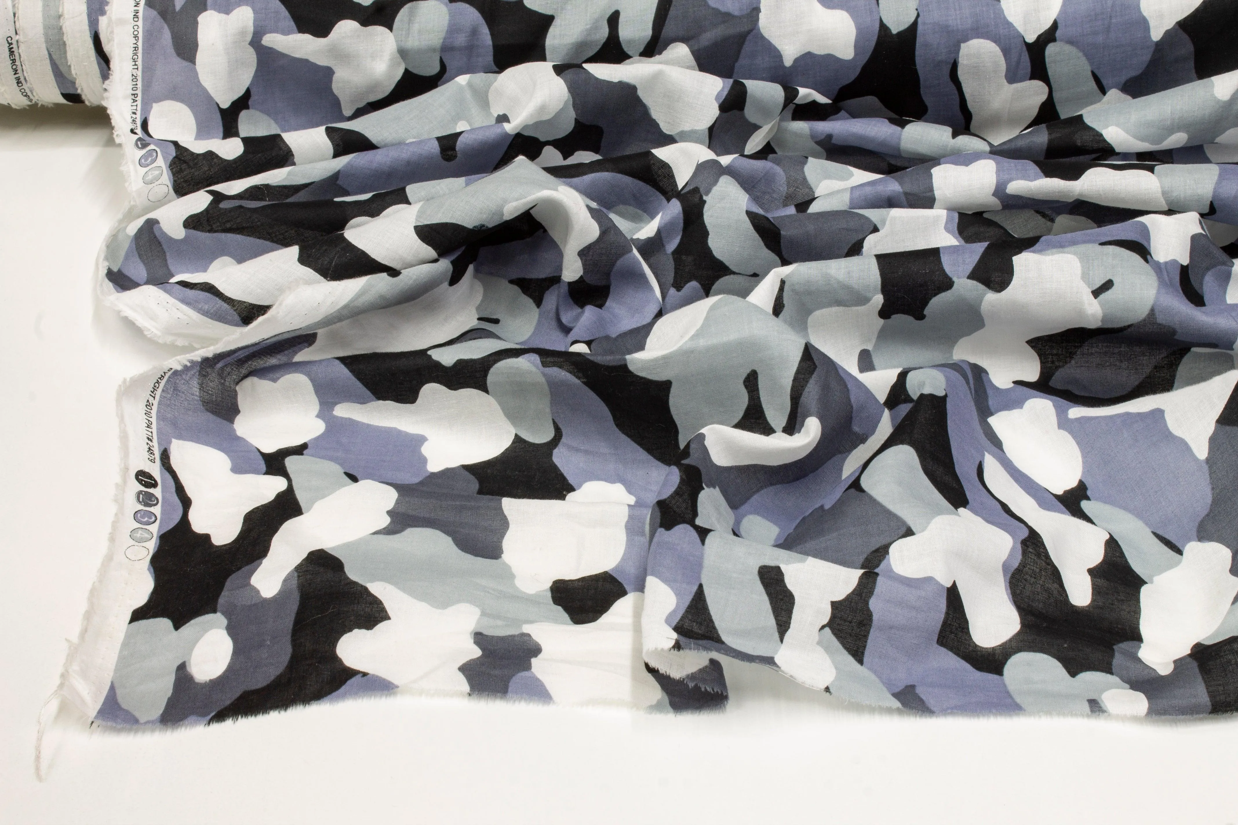 Camouflage Cotton Voile - Cool Gray