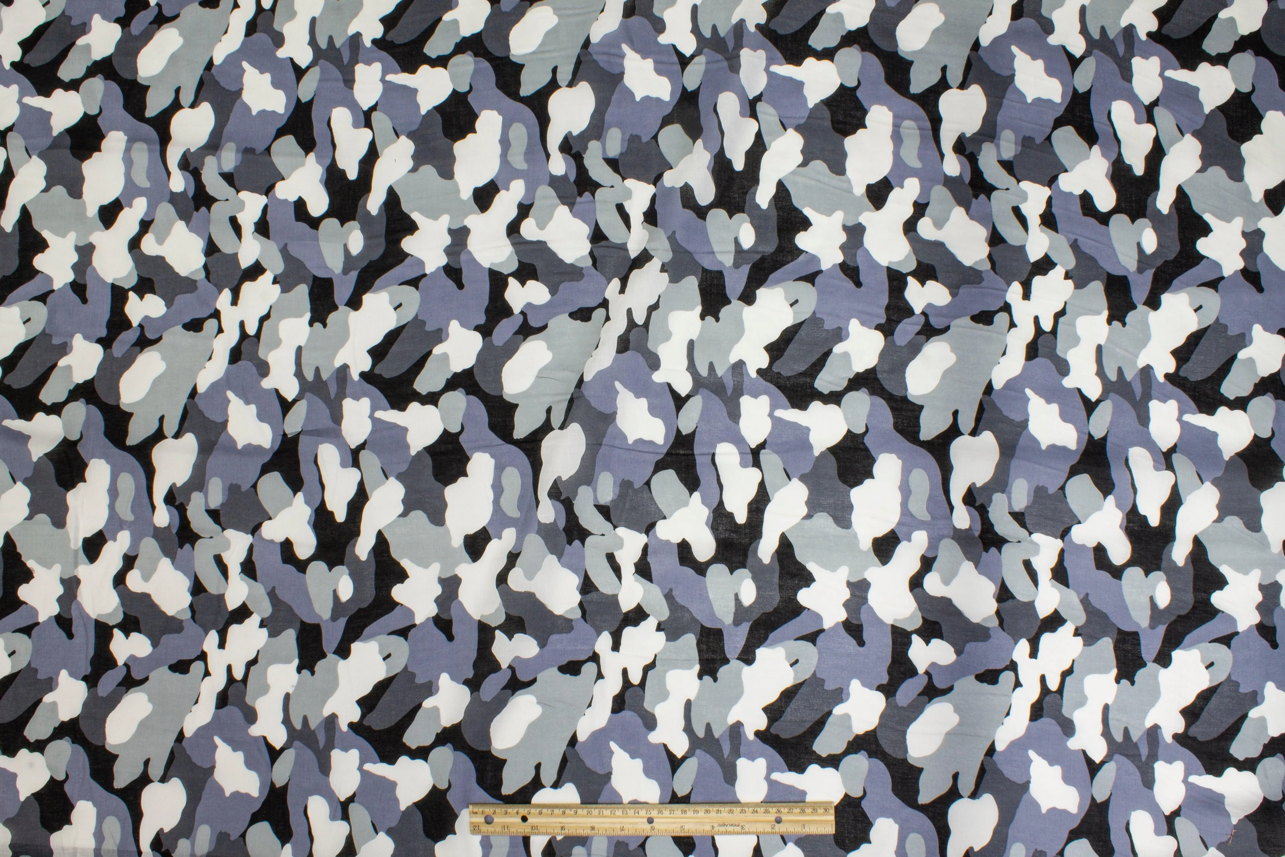 Camouflage Cotton Voile - Cool Gray