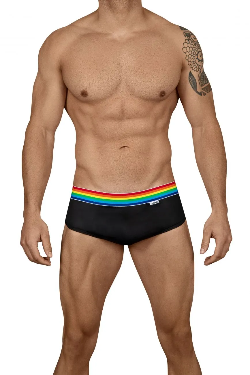 CandyMan 99449 Rainbow Pride Briefs Black