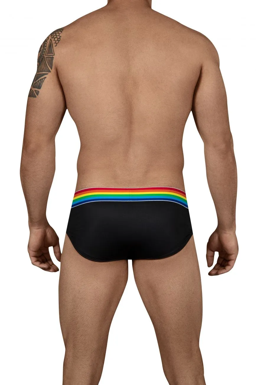 CandyMan 99449 Rainbow Pride Briefs Black