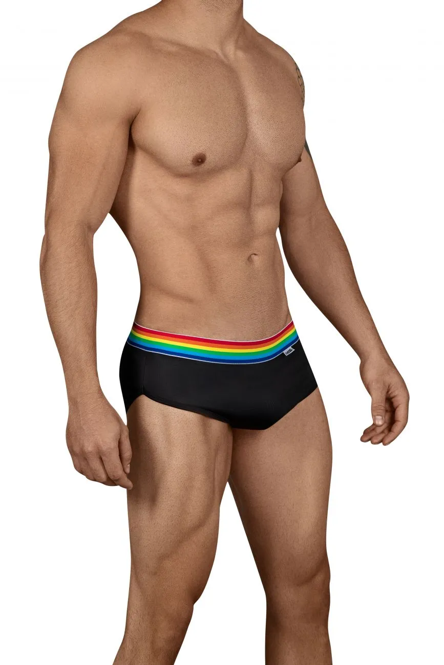 CandyMan 99449 Rainbow Pride Briefs Black