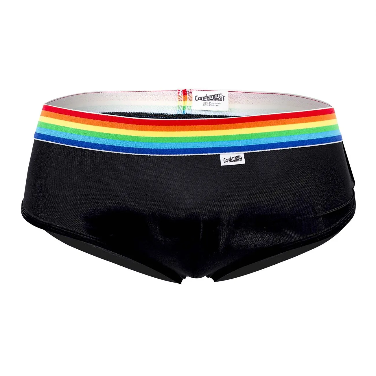 CandyMan 99449 Rainbow Pride Briefs Black