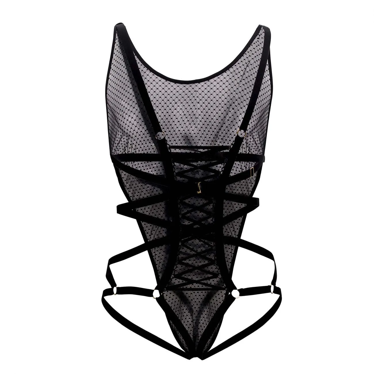 CandyMan 99484 Mesh Bodysuit Black