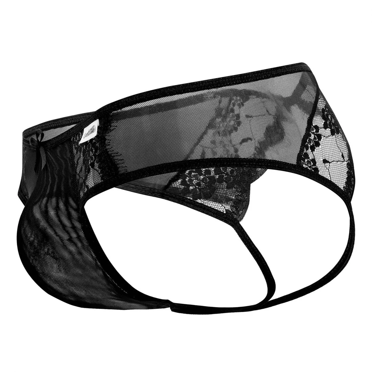 CandyMan 99538 Sexy Lace Jockstrap Black