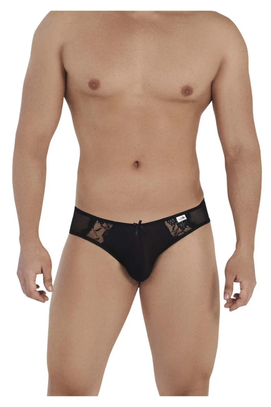 CandyMan 99538 Sexy Lace Jockstrap Black