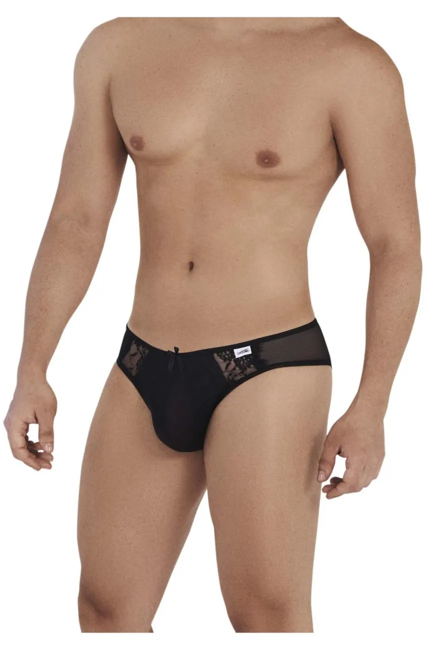 CandyMan 99538 Sexy Lace Jockstrap Black