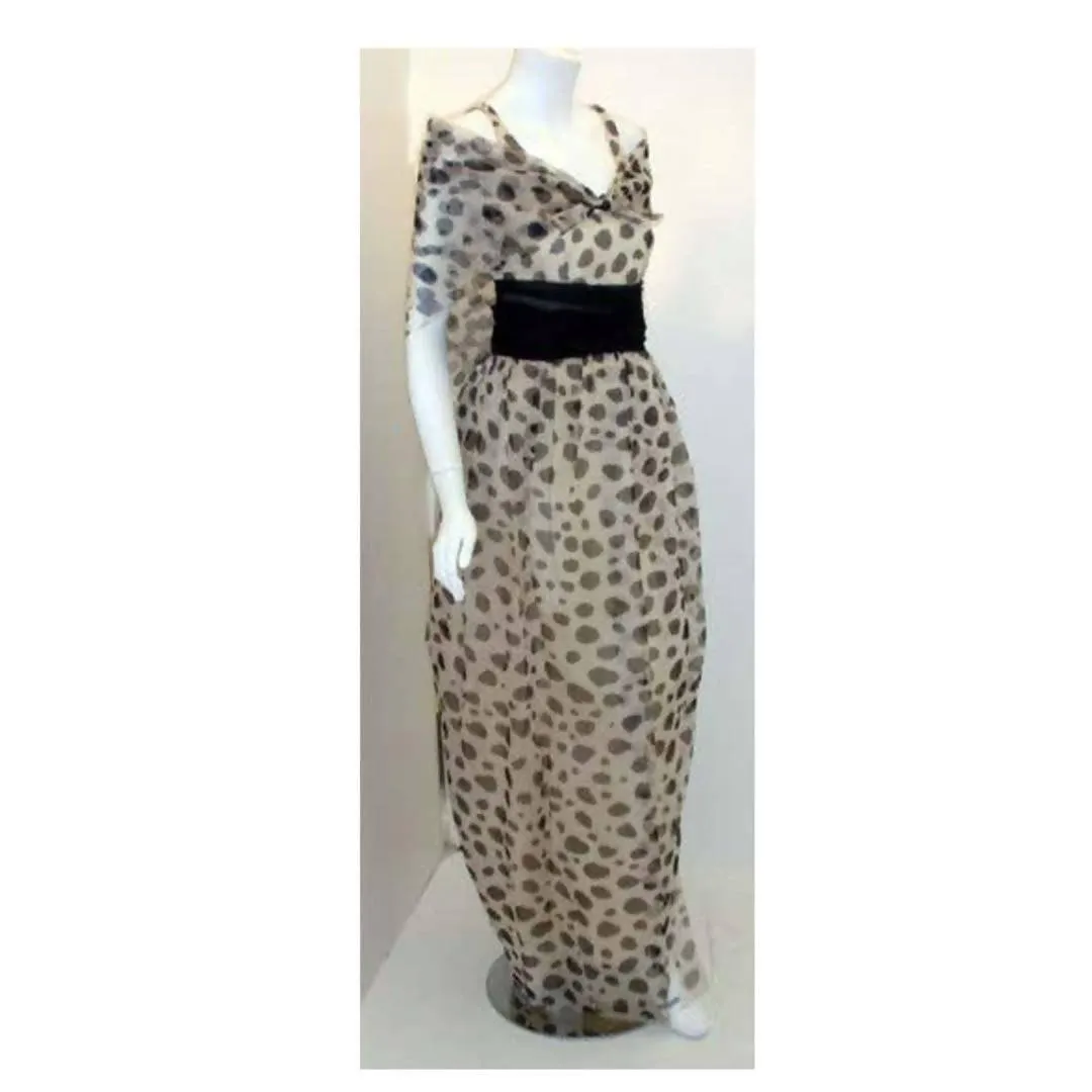 Christian Dior Chiffon Polka Dot Gown | 29