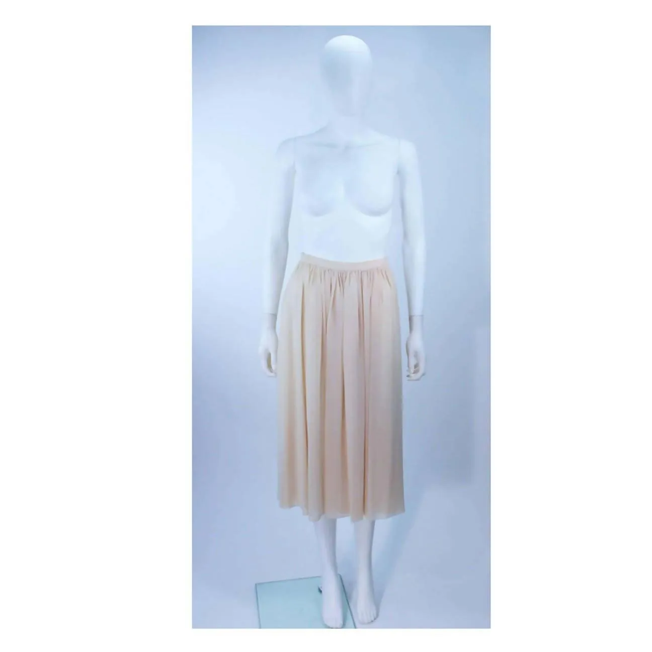 CHRISTIAN DIOR Silk Chiffon Skirt & Blouse Set | US 2