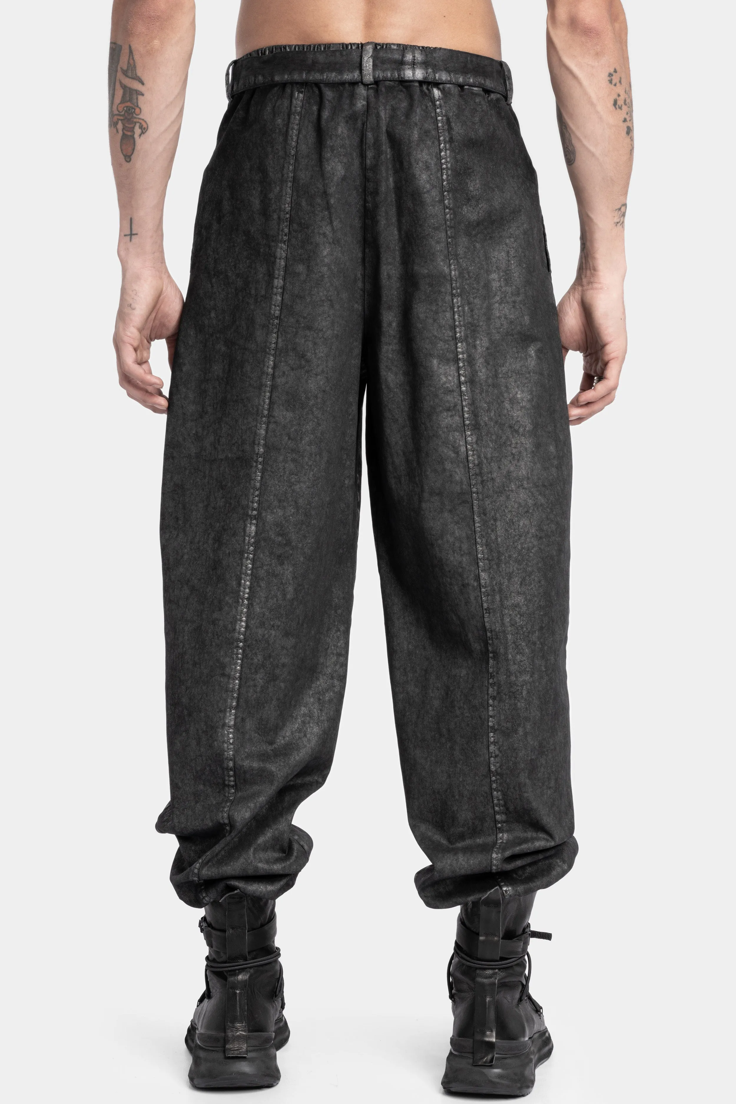 Cotton twill over-dyed cargo pants