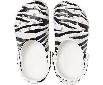 Crocs Unisex Classic Animal Print Clog - Zebra