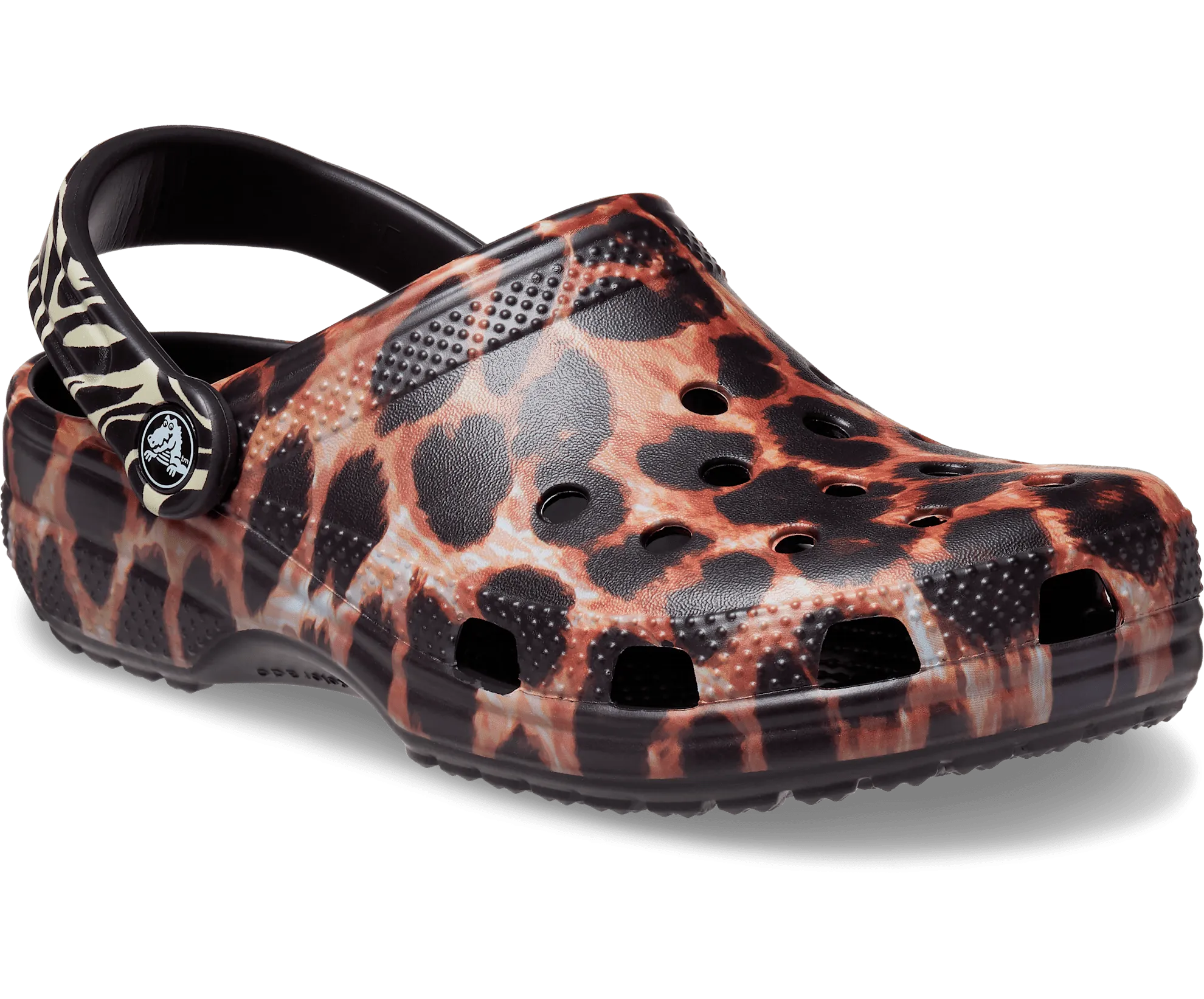 Crocs Unisex Classic Animal Remix Clog - Black / Multi