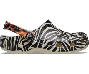 Crocs Unisex Classic Animal Remix Clog - Bone / Multi