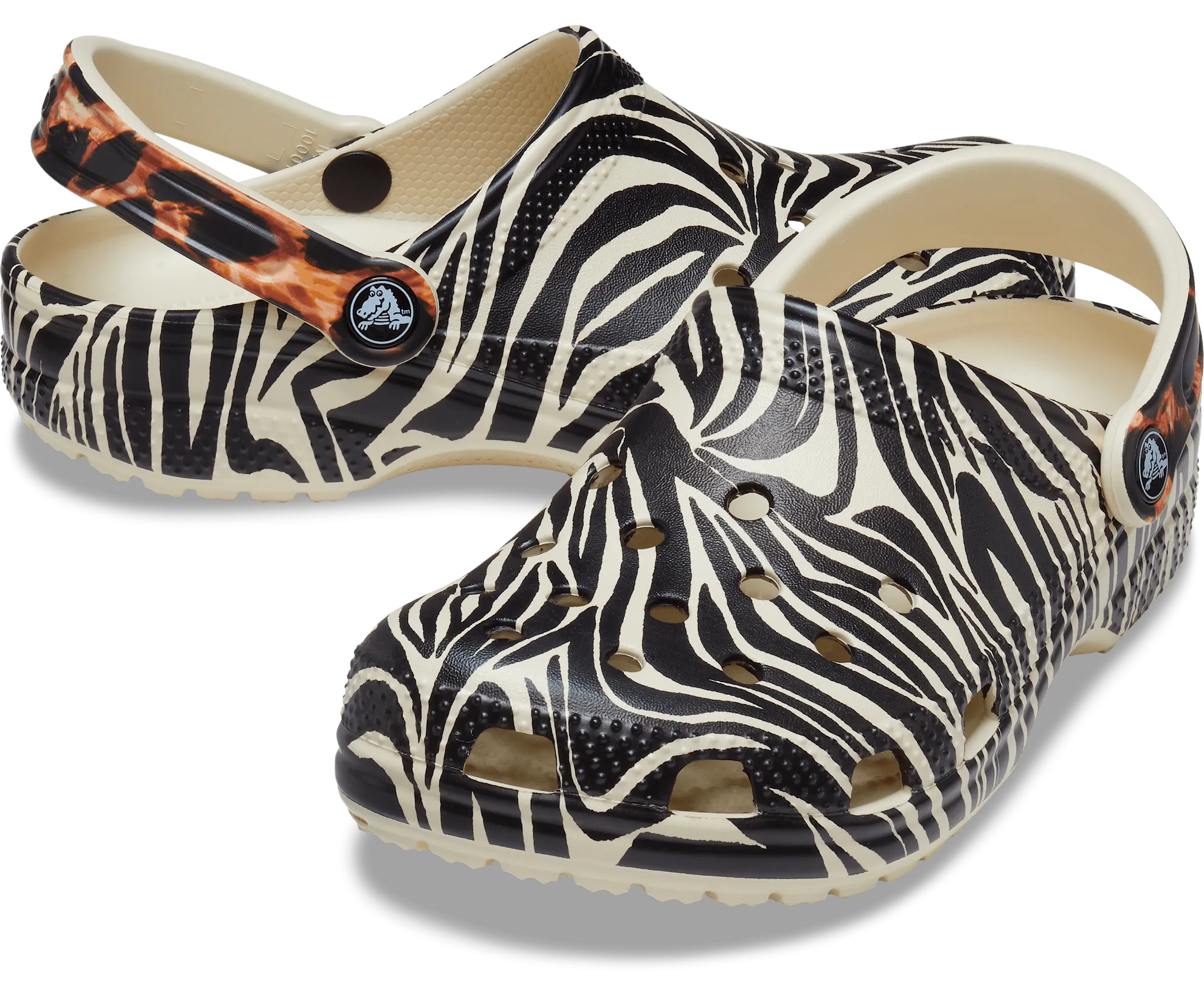 Crocs Unisex Classic Animal Remix Clog - Bone / Multi