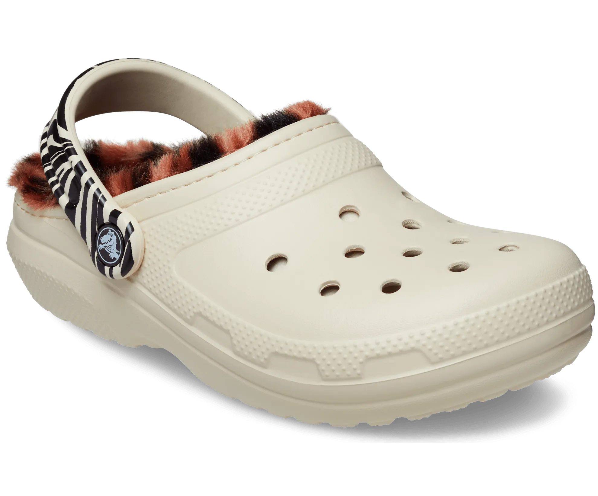 Crocs Unisex Classic Lined Animal Remix Clog - Bone