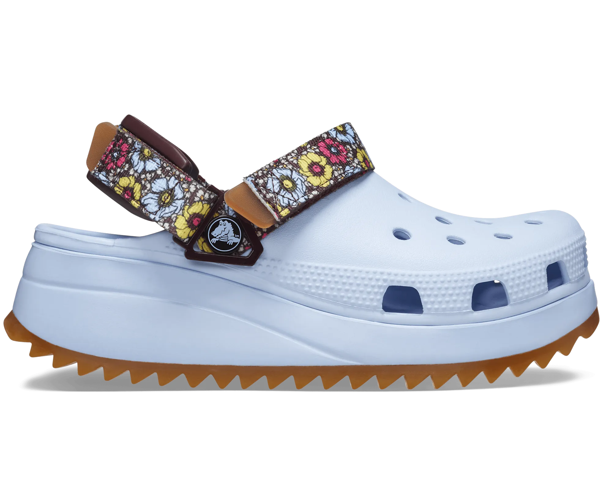 Crocs Unisex Hiker Retro Floral Clog - Blue Calcite