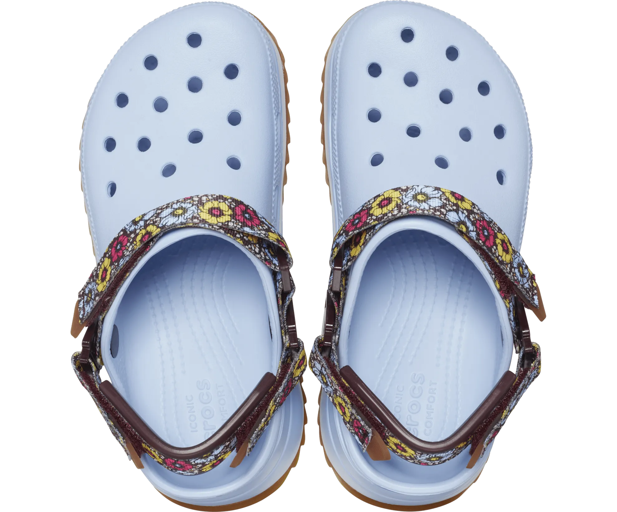 Crocs Unisex Hiker Retro Floral Clog - Blue Calcite