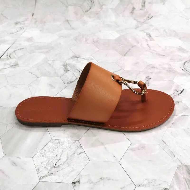 elveswallet Retro Thin Straps Open Toe Slippers