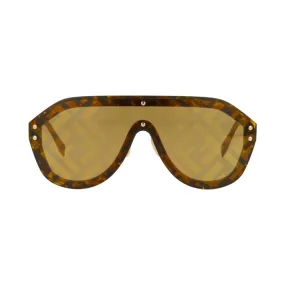 Fendi Large Brown Signature Sunglasses w/ Tan Details, “FFM0039/G/S”