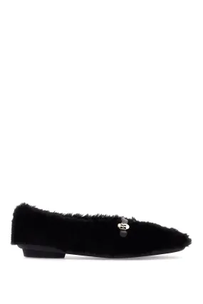 FERRAGAMO shearling ballet flats