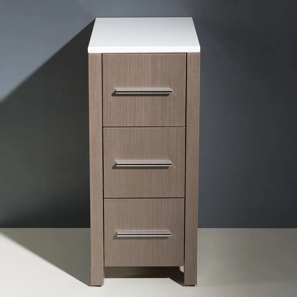 Fresca Torino 12 Gray Oak Bathroom Linen Side Cabinet