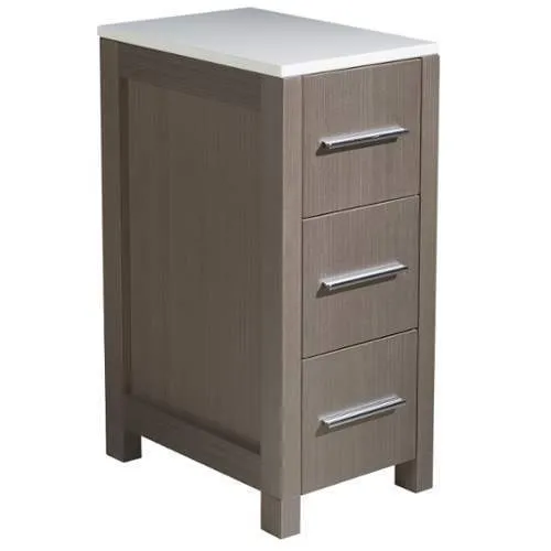 Fresca Torino 12 Gray Oak Bathroom Linen Side Cabinet