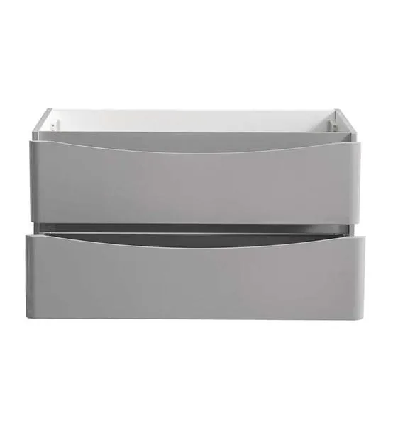 Fresca Tuscany 36 Glossy Gray Wall Hung Modern Bathroom Cabinet | FCB9036GRG