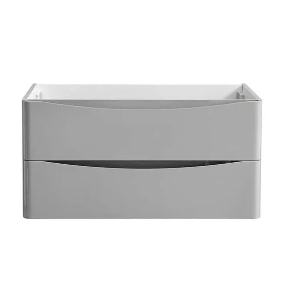 Fresca Tuscany 36 Glossy Gray Wall Hung Modern Bathroom Cabinet | FCB9036GRG