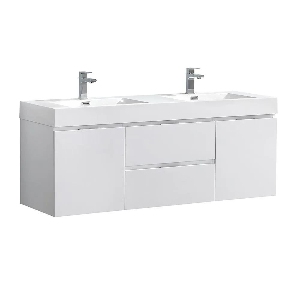 Fresca Valencia 60 Wall Hung Modern Bathroom Vanity