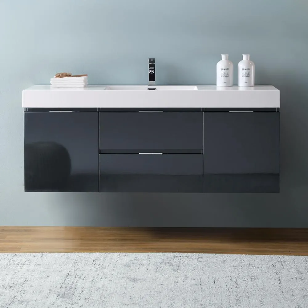 Fresca Valencia 60 Wall Hung Modern Bathroom Vanity