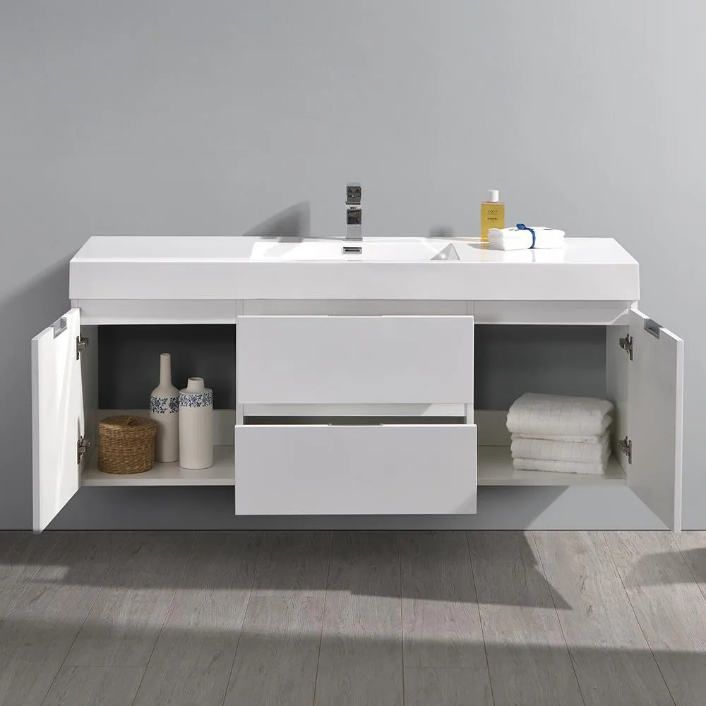 Fresca Valencia 60 Wall Hung Modern Bathroom Vanity