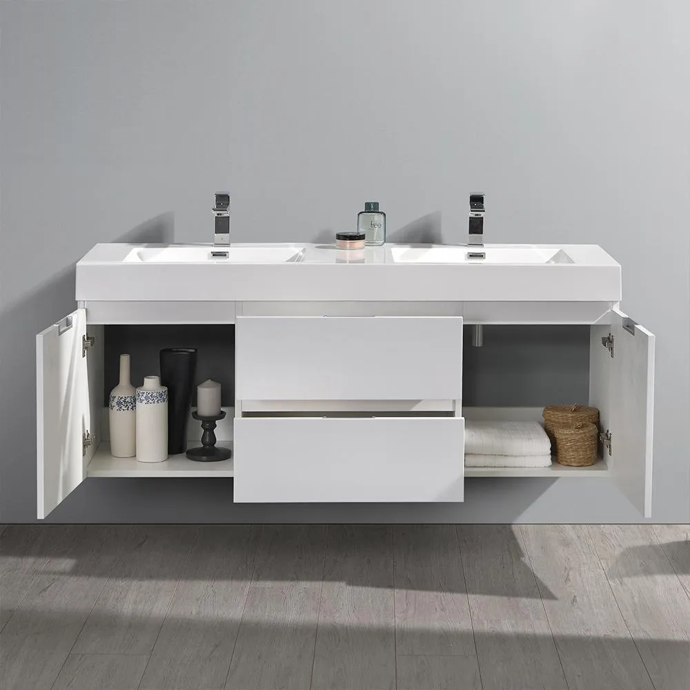 Fresca Valencia 60 Wall Hung Modern Bathroom Vanity