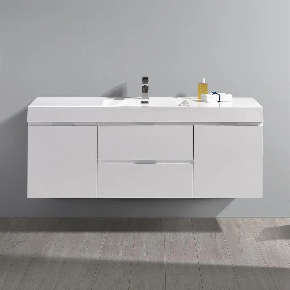 Fresca Valencia 60 Wall Hung Modern Bathroom Vanity