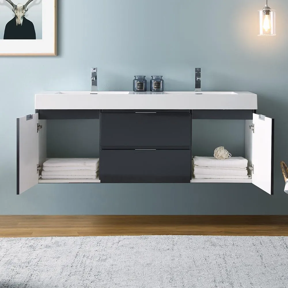 Fresca Valencia 60 Wall Hung Modern Bathroom Vanity