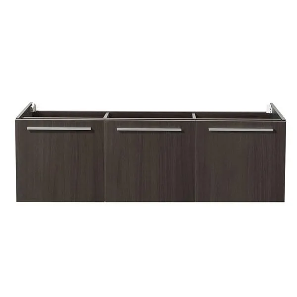 Fresca Vista 60 Gray Oak Wall Hung Single Sink Modern Bathroom Cabinet | FCB8093GO